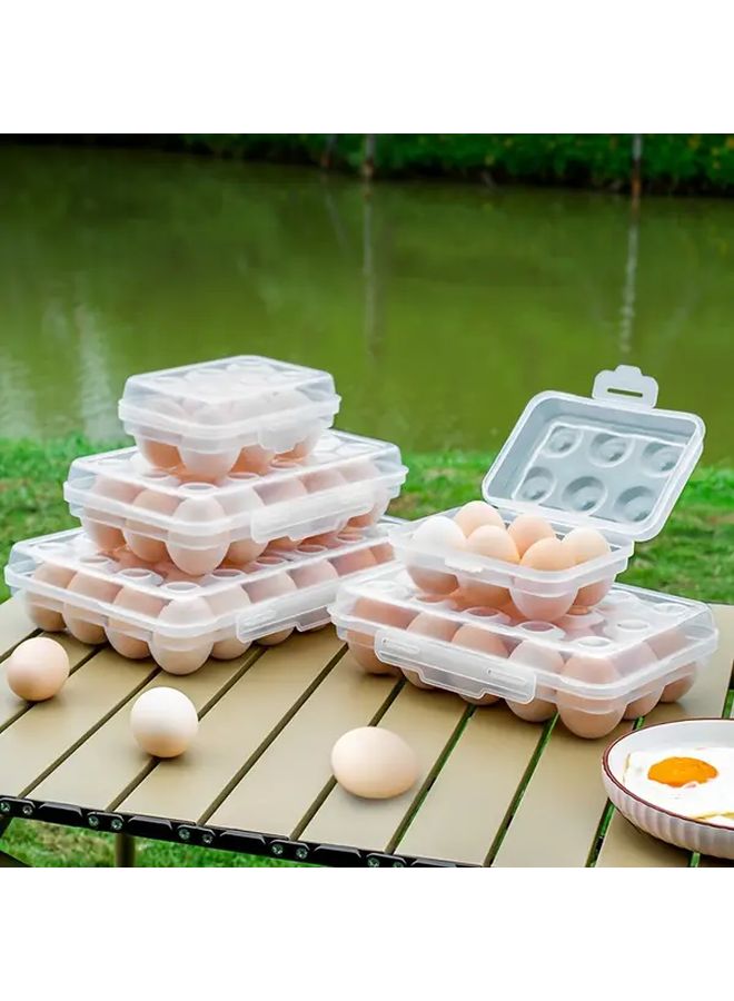 Stackable 6 Grid Egg Storage Box Dishwasher Safe Fridge Organizer - Image 4