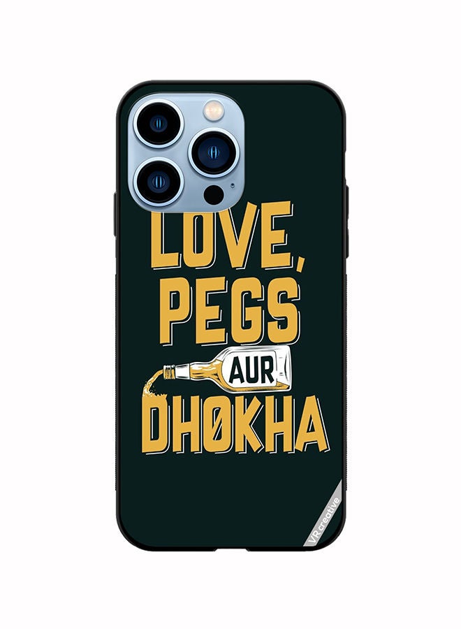 VR CREATIVE Protective Case Cover For Apple iPhone 14 Pro Max Love Pegs Aur Dhoka Design Multicolour - Image 1