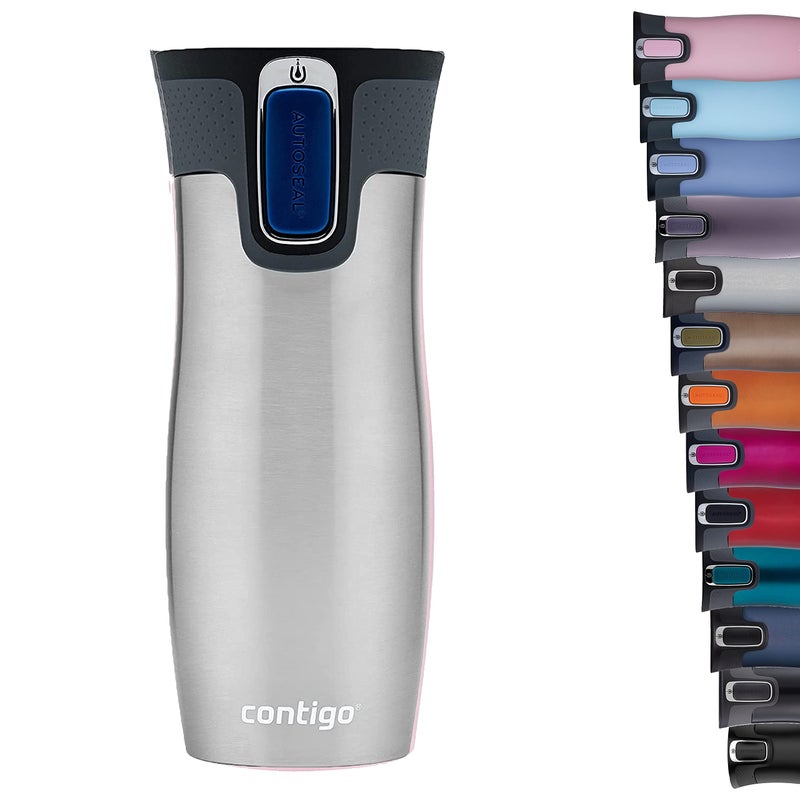 Contigo West Loop Autoseal Travel Mug, Stainless Steel Thermal Mug, Vacuum Flask, Leakproof Tumbler, Coffee Mug with BPA Easy-Clean Lid, 470 ml - Image 1