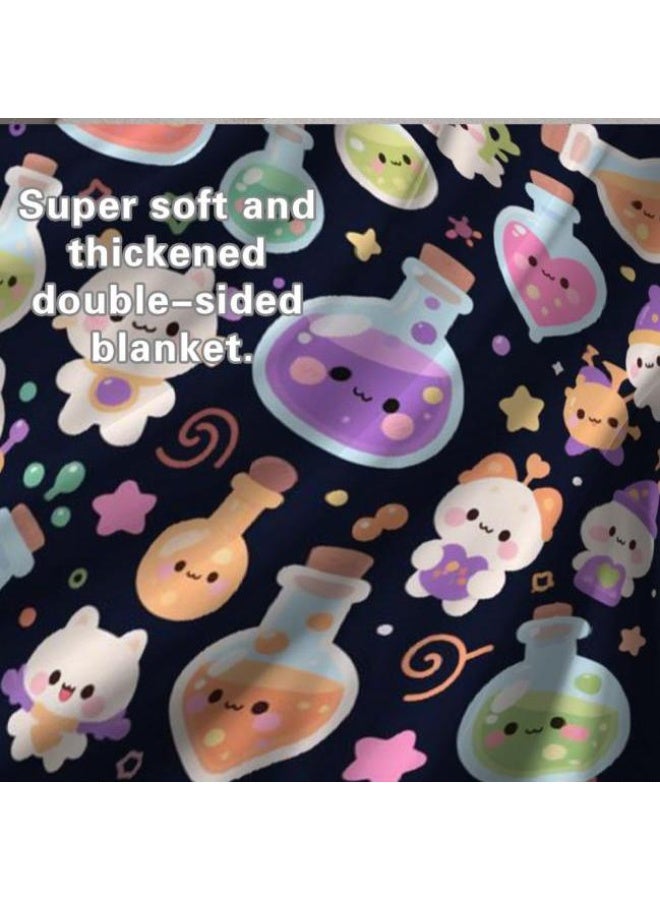 عام بطانية رقيقة من الفانيلا الكرتونية للأطفال والرضع (دافئة ومريحة، ومناسبة للنوم والألعاب) 70 سم * 100 سم