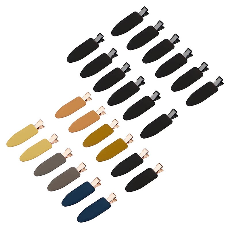minihope 24 Pieces Hair Clips - Dent-Free Soft Clips for Women and Girls, Including Harry Josh Clips (Morandi & Black) - Image 1