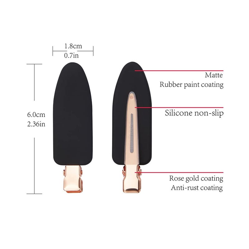 minihope 24 Pieces Hair Clips - Dent-Free Soft Clips for Women and Girls, Including Harry Josh Clips (Morandi & Black) - Image 4
