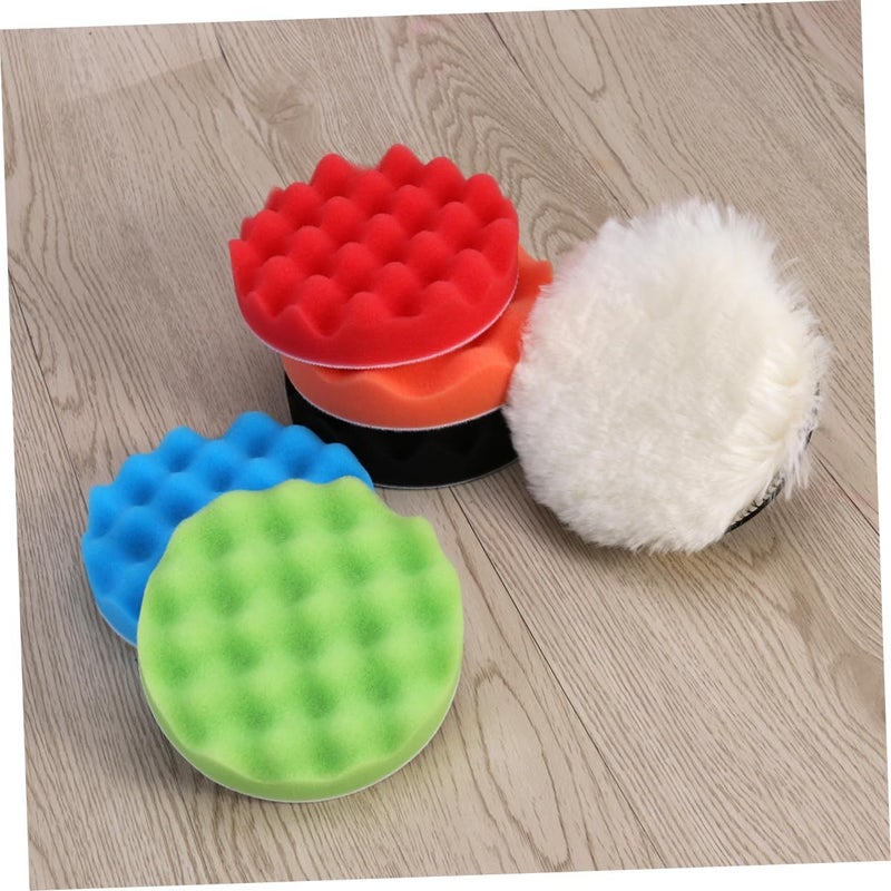 Self Adhesive Car Polishing Buffing Pad Kit 10CM Wool Discs For Waxing - Image 5