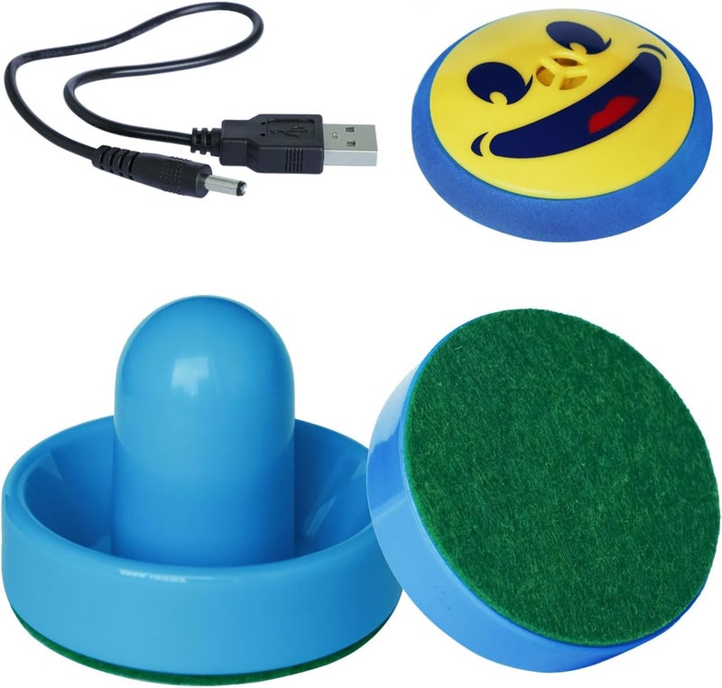 TYRDAN Rechargeable Floating Pucks & Paddles - Any Flat Surface Air Hockey, Includes Charging Cable and Strikers - Image 1