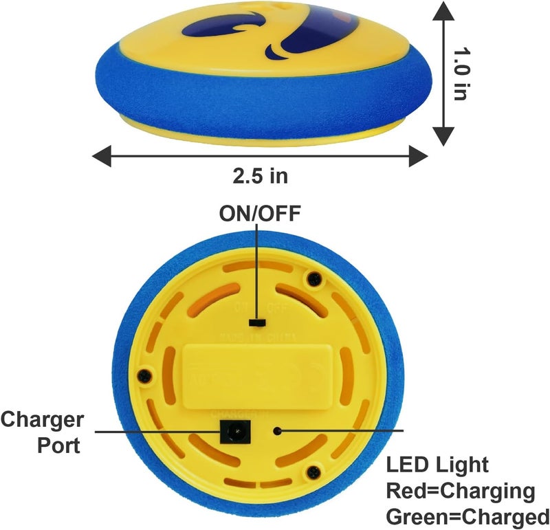 TYRDAN Rechargeable Floating Pucks & Paddles - Any Flat Surface Air Hockey, Includes Charging Cable and Strikers - Image 3