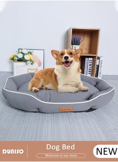 Dog Bed, Non-Slip Pet Sofa Lounger Puppy Couch Removable Machine Washable Cover Cushion Big Cat Kennel Cot, Medium Large Adult Dogs Kitten Sleeping Mattress