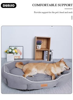 DUNISO Dog Bed, Non-Slip Pet Sofa Lounger Puppy Couch Removable Machine Washable Cover Cushion Big Cat Kennel Cot, Medium Large Adult Dogs Kitten Sleeping Mattress  - Image 5