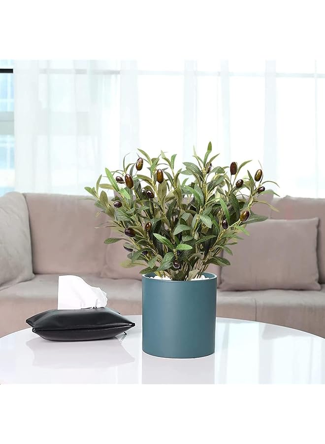 إيروريكس 3 قطع أغصان زيتون صناعية لتزيين المزهريات والنباتات بطول 15 بوصة، سيقان أغصان زيتون صناعية للمكتب المنزلي والداخلي والخارجي، ديكور إكليل الزهور بنفسك - Image 4