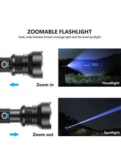 Arabest LED Rechargeable Flashlight High Brightness, Waterproof Flashlight with Batteries and 5 Modes, Handheld Flashlight, Suitable for Camping Emergency Use (Black)  - Image 3
