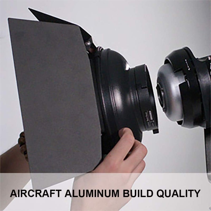 Aputure Barndoors with Bowens Mount, Durable Metal Build, 4-Leaf Velvet Fabric, Honeycomb & Magnetic Gel Holder for amaran 60d 100d 200d, 300D 300x,amaran 300c 150c - Image 4