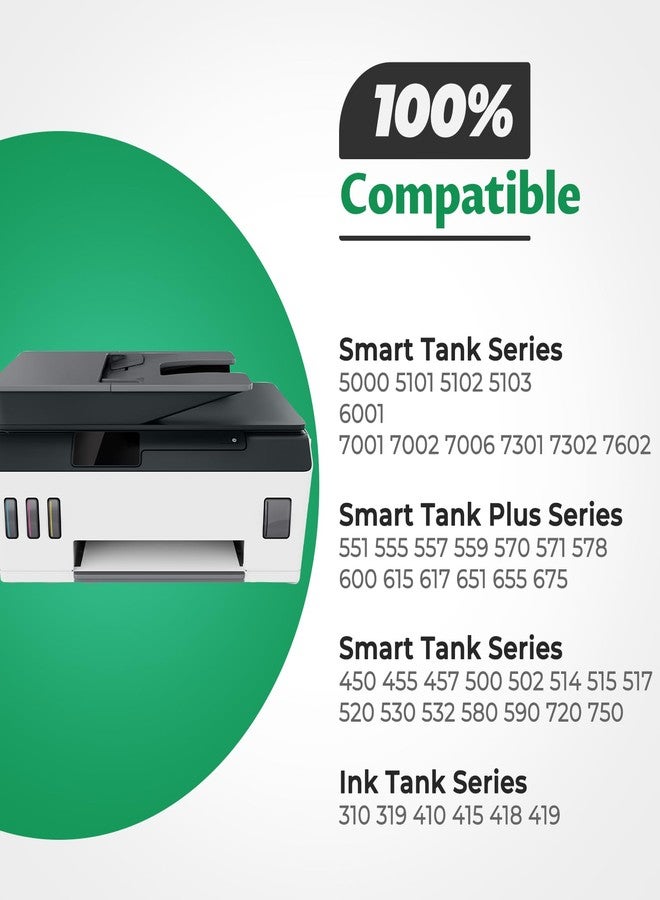 مجموعة 31 زجاجة حبر، زجاجة حبر أسود 32XL، متوافقة مع طابعات سمارت تانك 7602، 5101، 6001، 5000، بديل لزجاجات حبر HP 31 و32XL لطابعات سمارت تانك 6001، 5102، 5103، 7301، 7001 بلس، 651، 551، 570، 455، 457، 450 - Image 2
