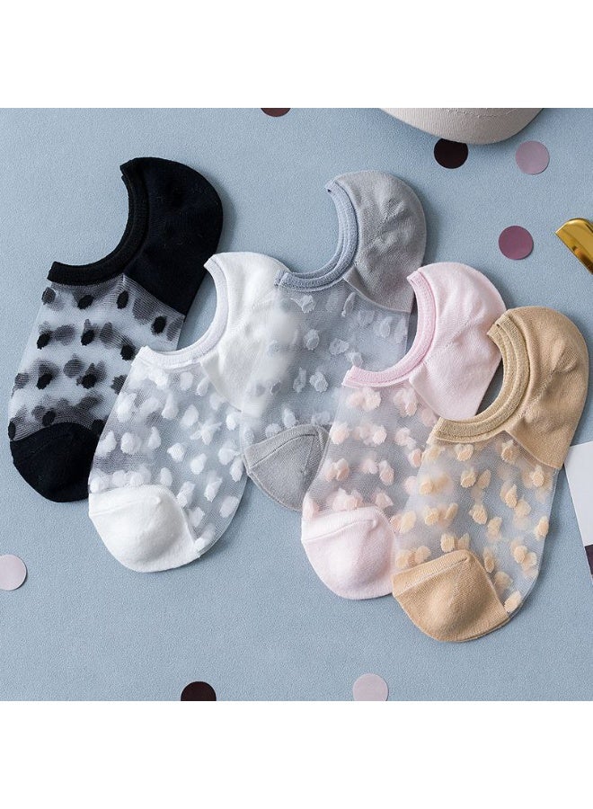 مجموعة من ست شرابات نسائية جوارب متعددة الألوان - Image 2