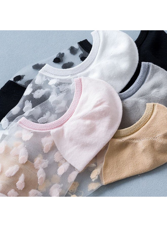 مجموعة من ست شرابات نسائية جوارب متعددة الألوان - Image 4