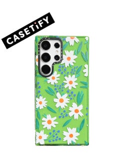 Fresh Green with Daisy Motif