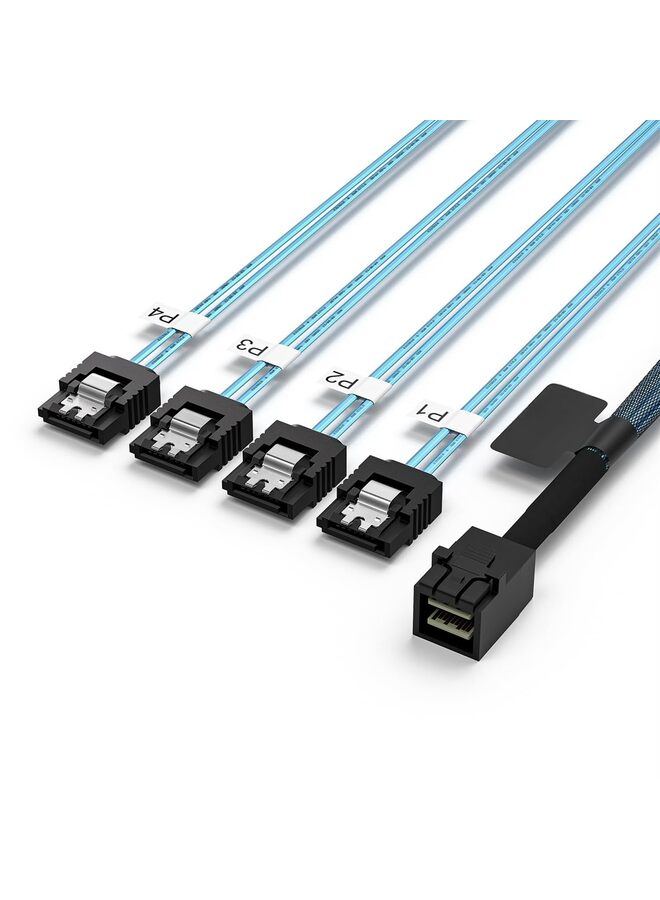 Internal Mini SAS to SATA Cable, SFF-8643 to SATA Forward Breakout Compatible with Controller Hard Drive (3.3ft) - Image 5