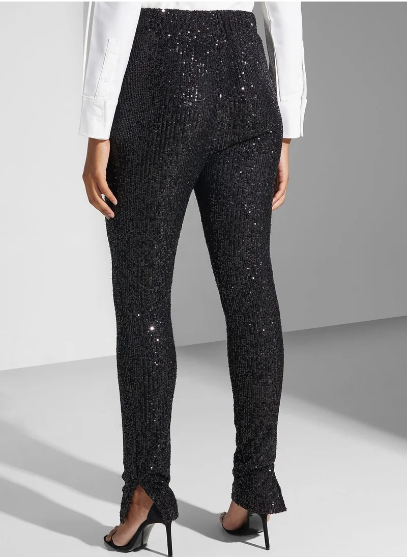 4th & Reckless Sequined Ruched Leggings