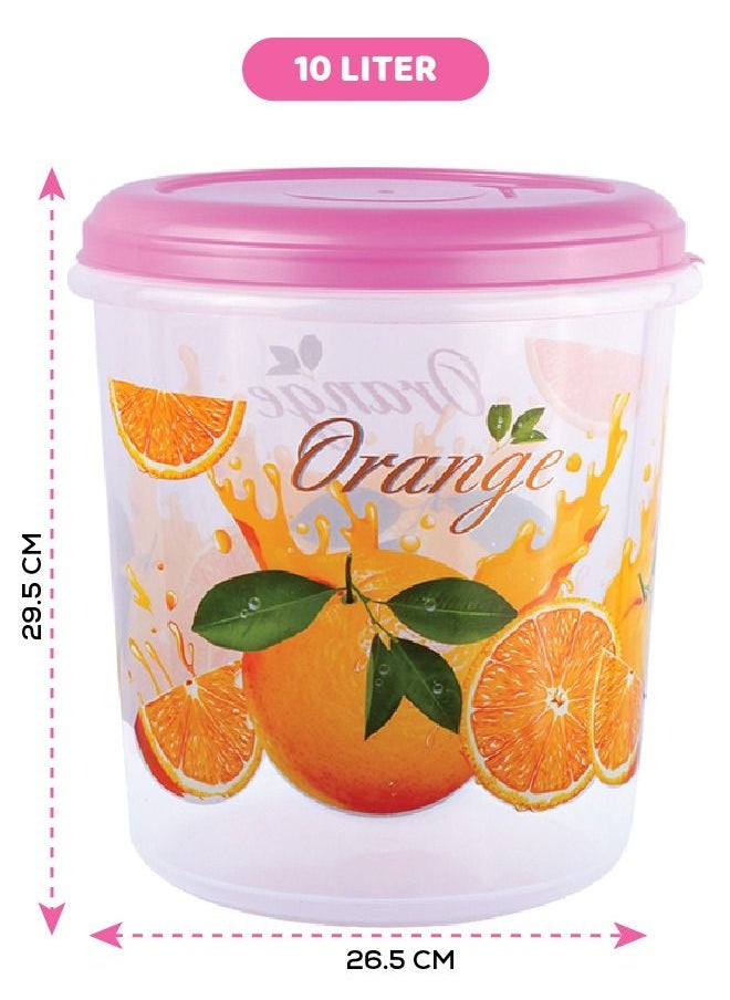 ESQUBE - Food Storage Containers With Durable Lid For Cereal Flour Sugar And Spices Pack Of 3 10L 7L 5L - Image 1