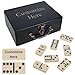 WE Games Custom Double 6 Dominoes in Engraved Black Stained Wooden Treasure Box Dominoes Set for Adults Ivory Color Double Six Domino Classic Board Games Tile Games Personalized Domino Gift - Image 2