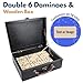 WE Games Custom Double 6 Dominoes in Engraved Black Stained Wooden Treasure Box Dominoes Set for Adults Ivory Color Double Six Domino Classic Board Games Tile Games Personalized Domino Gift - Image 4