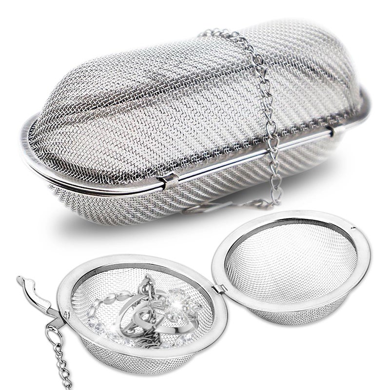 Iffitya Small Parts Jewelry Cleaning Basket - 2Pcs Stainless Steel Basket, Ideal for Ultrasonic Cleaner, Durable and Efficient Basket for Cleaning Jewelry and Small Parts - Image 1