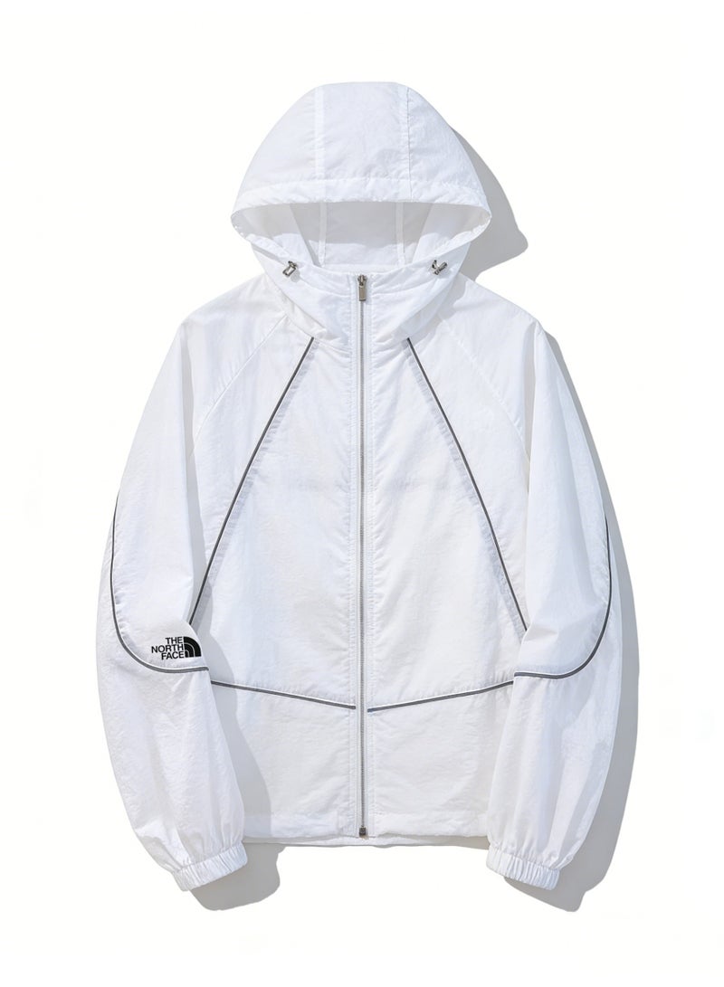 THE NORTH FACE Hooded sunscreen clothing, outdoor lightweight full zipper hooded coat, breathable and ultraviolet-proof sports long-sleeved coat, suitable for daily wear, sports training, running, hiking, fishing, mountain climbing or other outdoor activities. - Image 2