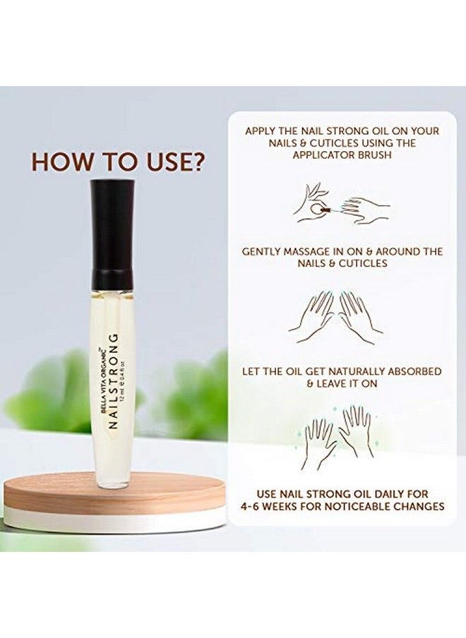 Bella Vita Organic - Nail Strong Oil For Cuticle Care Nail Growth & Strength With Goodness Of Almond Oil Soft Smooth & Strong Lustrous Nails 12 Ml - Image 1