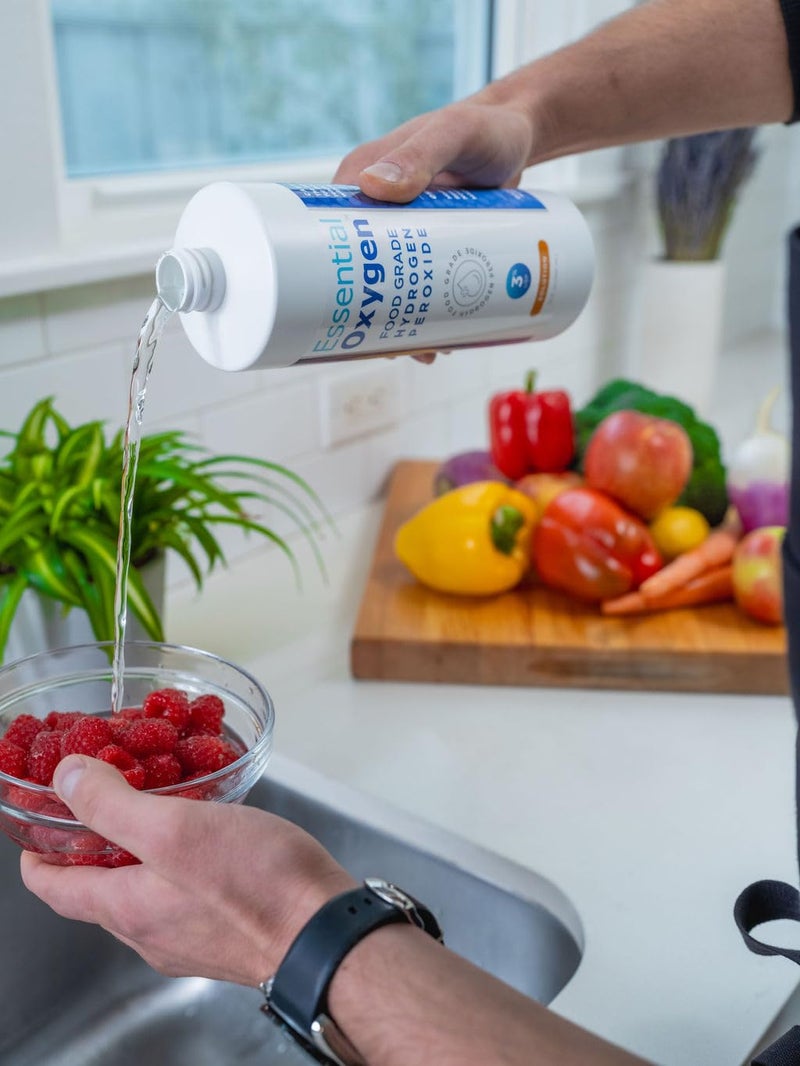 Essential Oxygen بيروكسيد الهيدروجين الغذائي 3% من إيسينشال أوكسيجن، منظف طبيعي، إعادة تعبئة، 32 أونصة سائلة - Image 5