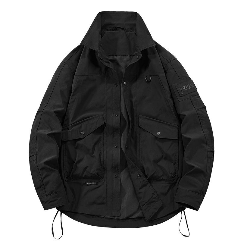 New Trendy Brand Workwear Jacket Thin Jacket Youth American Multi-Pocket Workwear Jacket Plus Size Trendy - Image 1