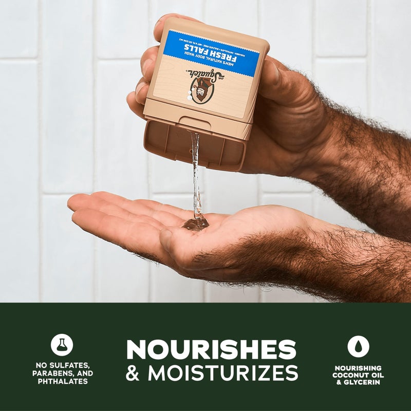 Dr. Squatch NEW Body Wash for Men with Nourishing, Natural Ingredients | No Paraben, Phthalate, Sulfate | All Day Moisturization | Wood Barrel Bourbon, Fresh Falls & Coconut Castaway (8 oz, 3-Pack) - Image 3