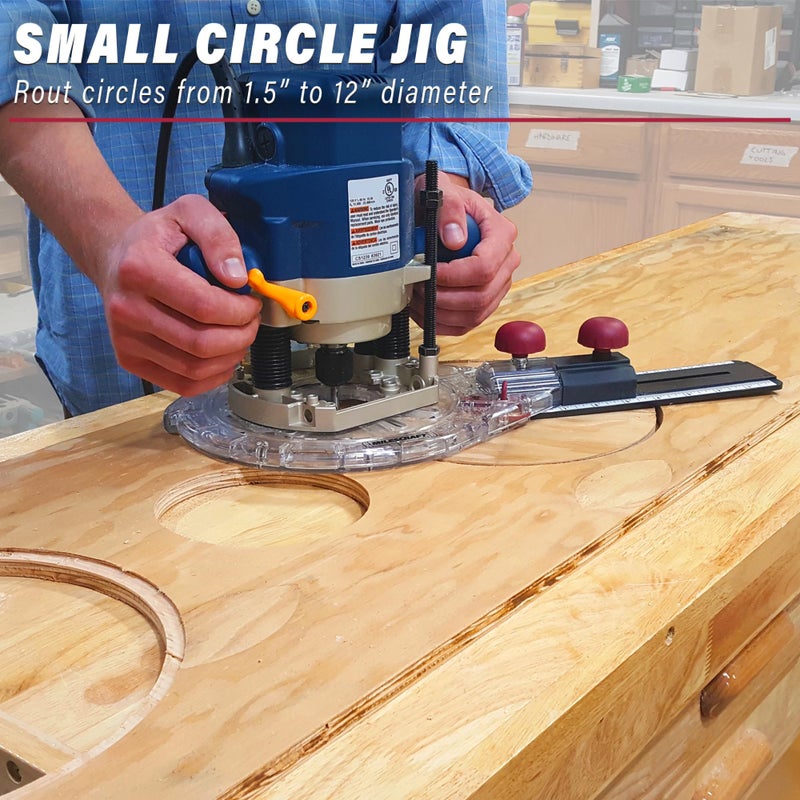 Milescraft 1219 Circle Guide Kit- Precision Router Circle Cutting Jig For Cutting/Routing Circles From 1.5â€ Up To 52â€ with Offset Base - Image 3