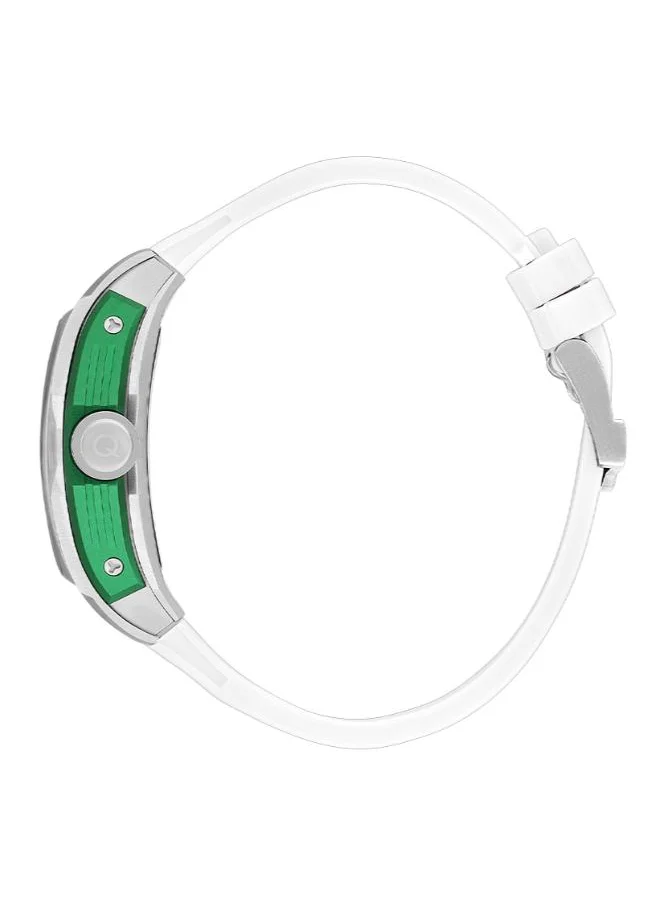 كوانتوم QUANTUM QMG1103.353 Men's Automatic Display Watch & Silicone Strap White
