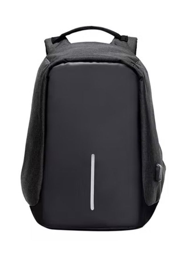 ACLIX Waterproof Nylon USB Charging Anti Theft Travel Backpack Black - Image 1
