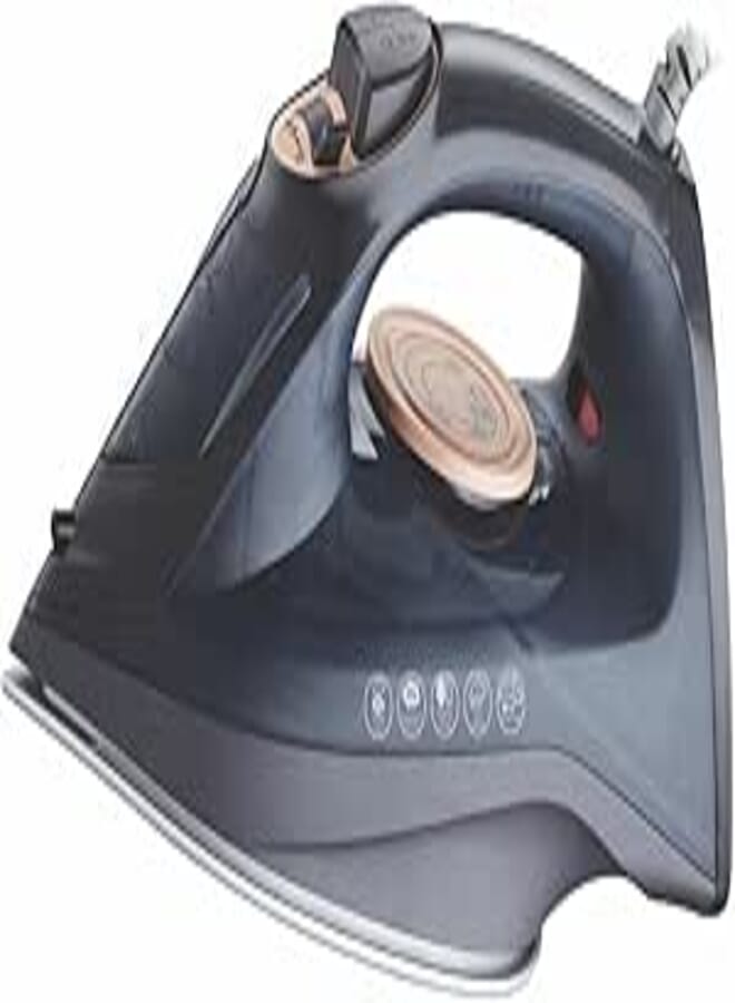 Steam Iron 2200W Fast Heating 200ml Tank Vertical Continuous Steam Self-Cleaning Function Ergonomic Design Suitable for All Fabrics KSI-6344
