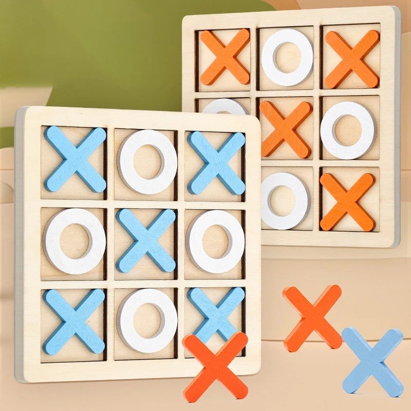 Bluejw Hot Sell Wooden XO Tic-tac-toe Puzzle Early Educational Learning Chess Wood Puzzle Board Toys Multiple Styles Sets Toys - Image 5