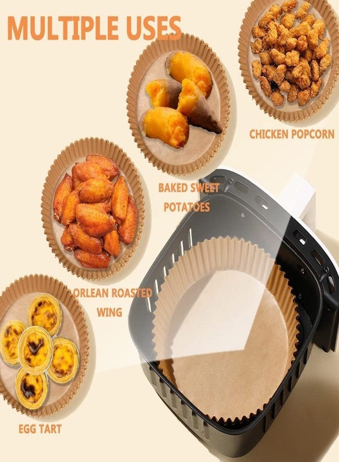 TRYV 100 PCS Air Fryer Parchment Paper Liners (6.3 Inch) Non-Stick & Unbleached | Round Food-Grade Air Fryer Sheets with Silicone Brush & Spatula | Easy Cleanup for Baking, Frying & Cooking - Image 2