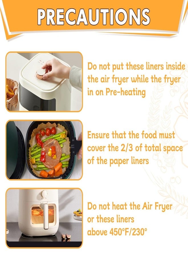 TRYV 100 PCS Air Fryer Parchment Paper Liners (6.3 Inch) Non-Stick & Unbleached | Round Food-Grade Air Fryer Sheets with Silicone Brush & Spatula | Easy Cleanup for Baking, Frying & Cooking - Image 4