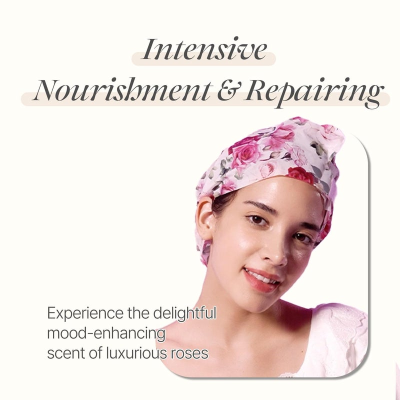 Koelf Rose Petal Satin Hair Mask - Intensive Nourishing & Repairing Cap Mask for Silky, Moisturizing Hair, Strengthens Scalp, Rose Essence Treatment (5ea) - Image 2