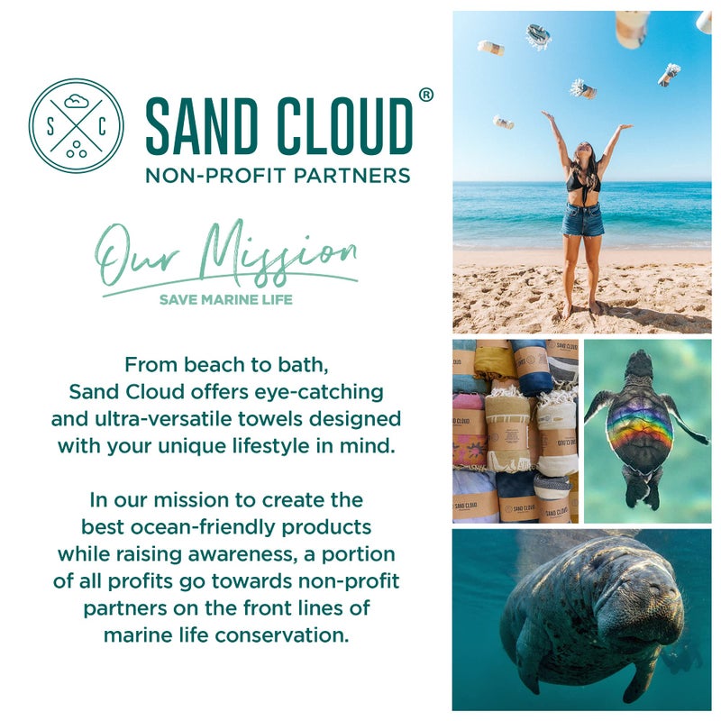Sand Cloud Turkish Beach Towel - Sand Free - 100% Organic Turkish Cotton Yarn - Quick Dry Towel for Beach, Picnic Blanket or Throw - As Seen on Shark Tank - Flower Mandala Grape - Image 5