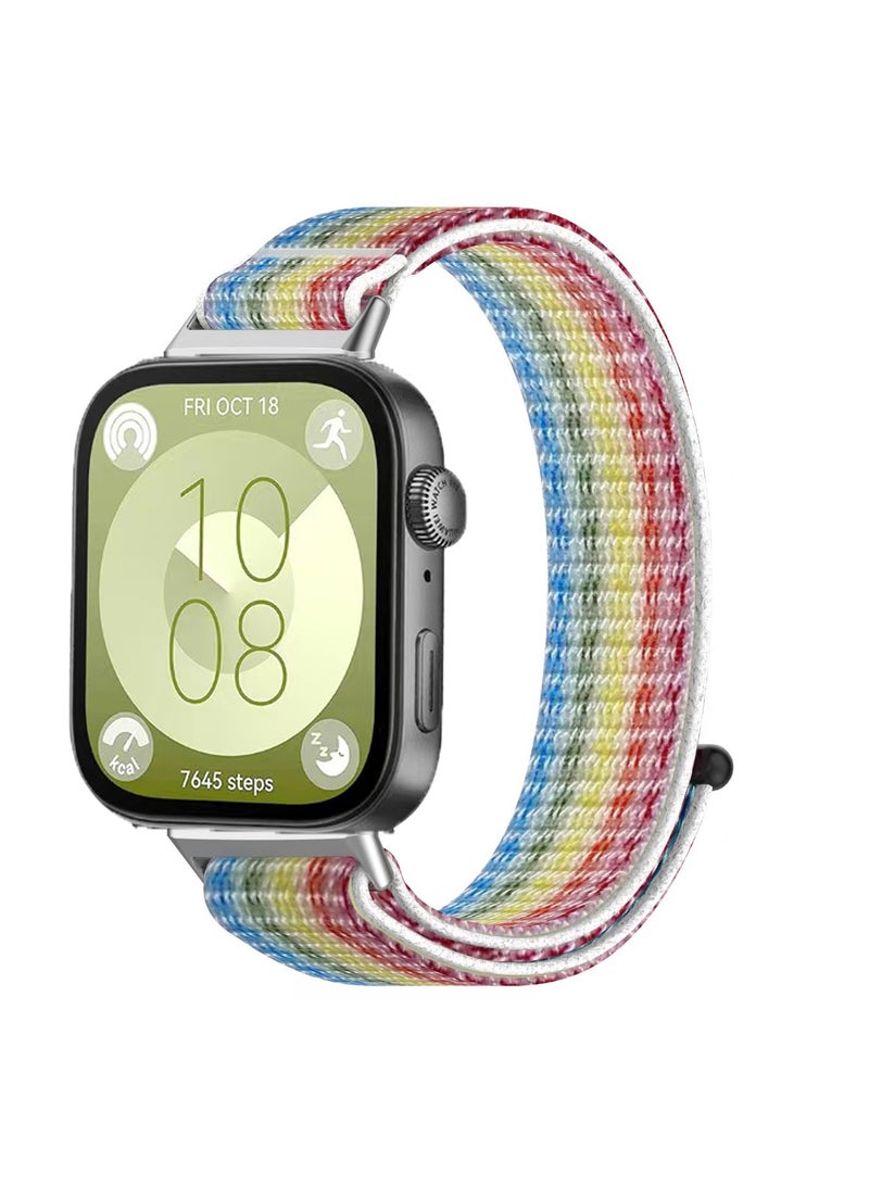Straps compatible with Huawei Watch Fit 3 strap, soft breathable nylon strap, metal buckle replacement strap matching  - Image 1