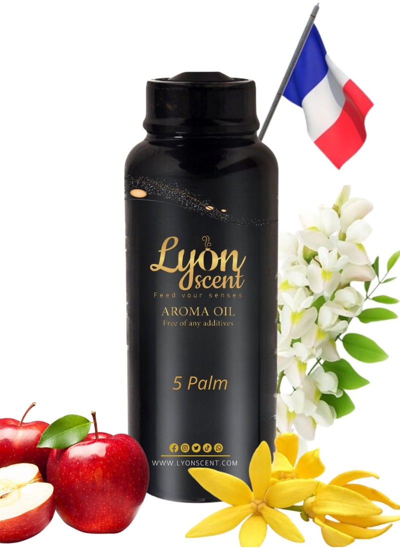 LYON SCENT - Lyon Scent Aroma Oil, 100% Pure Oil, Perfume for Air Freshener, Diffuser Aroma, Fragrance Oil, Air Freshener Oil refill, Essential Scented Oil, Luxurious Scent (FIVE PALM) - Image 1