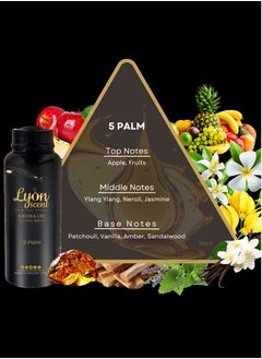 LYON SCENT Lyon Scent Aroma Oil, 100% Pure Oil, Perfume for Air Freshener, Diffuser Aroma, Fragrance Oil, Air Freshener Oil refill, Essential Scented Oil, Luxurious Scent (FIVE PALM)  - Image 2