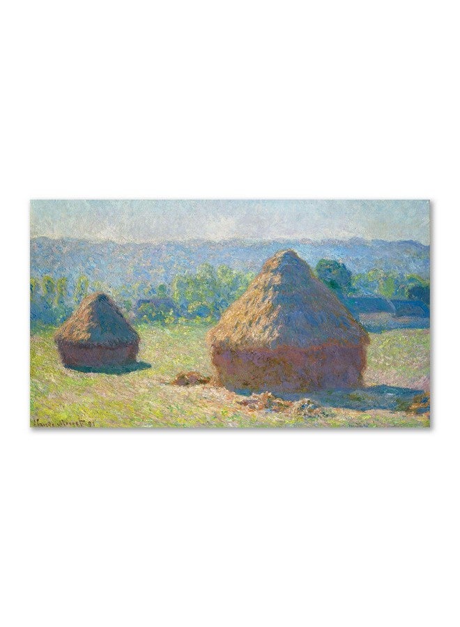 Tamatina Claud Monet Art Canvas Paintings | Haystacks - End of Summer | Impressionism art | Famous Art Paintings for Home décor|Size - 15X9 Inches.t229