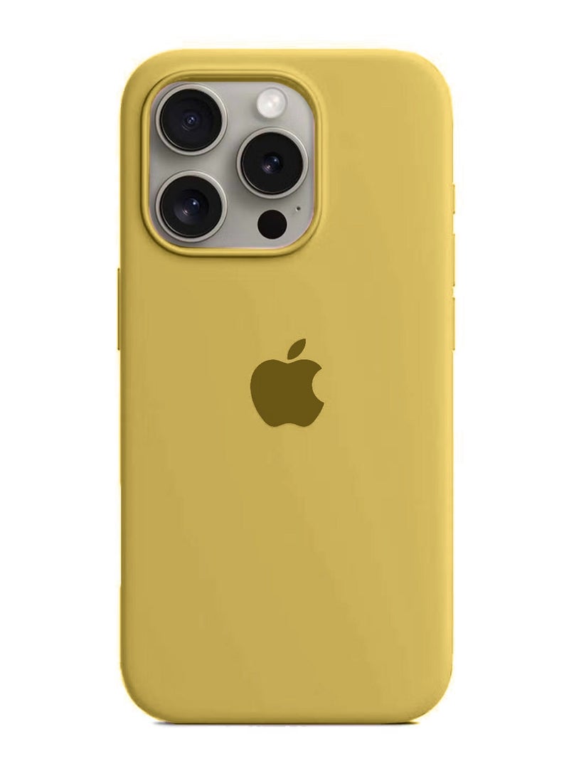 Wtech Apple iPhone 16 Pro Max 2024 Premium Soft Liquid Silicone Case Cover - Yellow