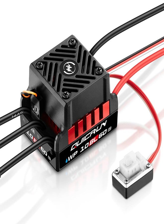 HOBBYWING QuicRun WP 10BL60 G2 Brushless ESC, Black/Red - Image 2