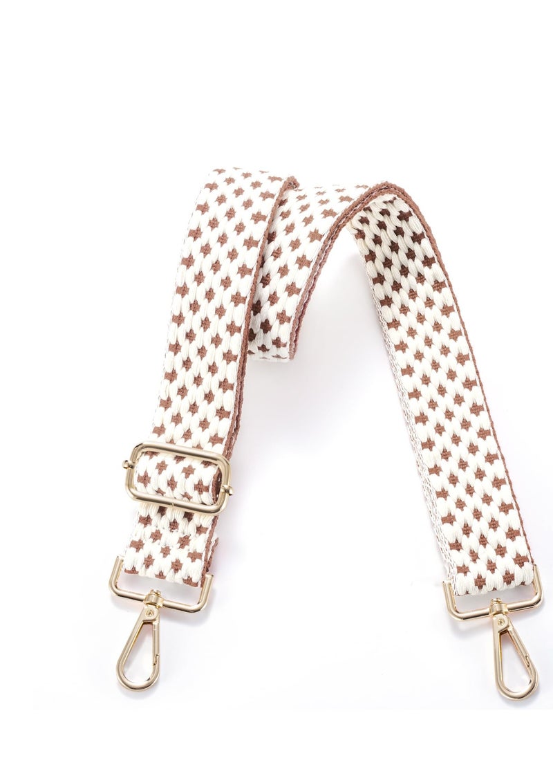 SYOSI - Wide Shoulder Strap Soft Multi-Pattern Adjustable Replacement Belt Crossbody Canvas Bag Women Purse Strap Handbag Belt Guitar Straps, Light Milk Tea - Image 1