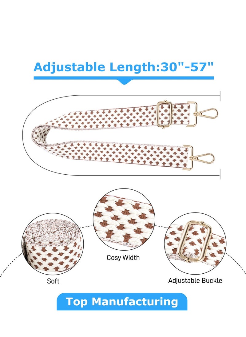 SYOSI - Wide Shoulder Strap Soft Multi-Pattern Adjustable Replacement Belt Crossbody Canvas Bag Women Purse Strap Handbag Belt Guitar Straps, Light Milk Tea - Image 1