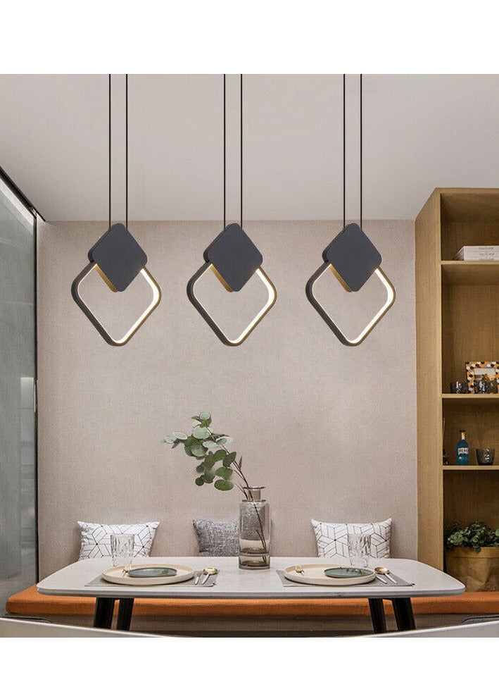 YATAI LIGHTING تركيبات إضاءة متدلية حديثة، إضاءة متدلية LED بسيطة للسقف معلقة 3 ألوان تعتيم لغرفة الطعام في جزيرة المطبخ وغرفة النوم والبار وجزيرة المطبخ  - Image 4
