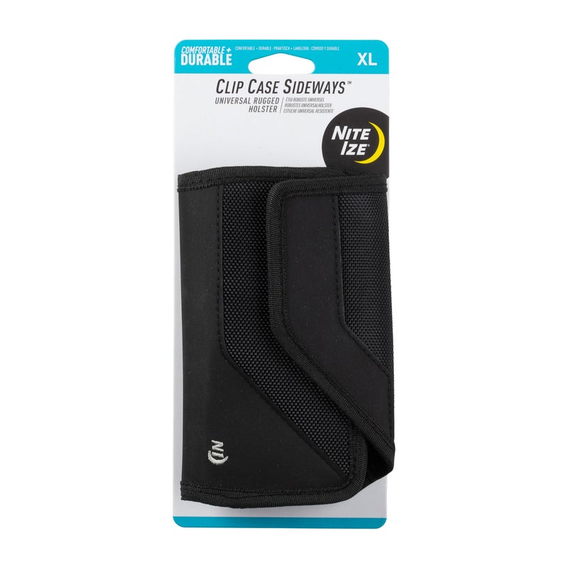 Nite Ize Clip Case Sideways Universal Rugged Holster - Protective Holster for Men's & Women's Belts - Phone Utility Belt Pouch - Phone Accessories - X-Large, Black - Image 1