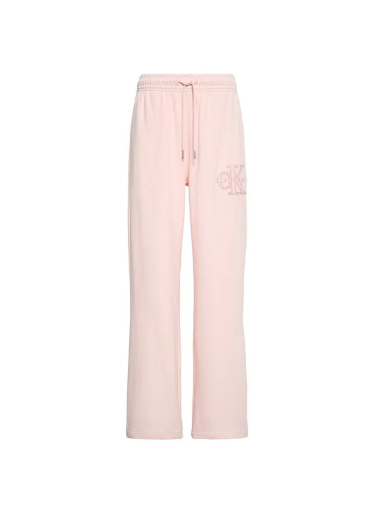 Calvin Klein Jeans Mangano Calcite Textured Monologo Embroidery Terry Joggers for Women | Best Price UAE