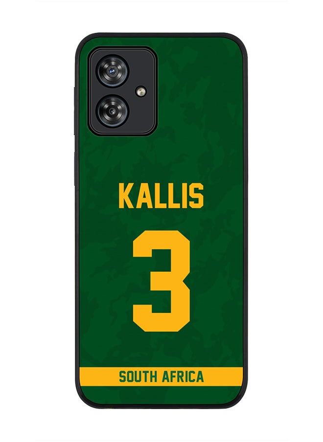 Stylizedd Rugged Black edge case for Motorola Moto G54 / Motorola Moto G54 Power / Motorola Moto G64 5G, Team South Africa Jacques Kallis,Jersey No 3  - Image 1
